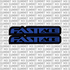 Fastace fork tube decals — minimal styling close-up