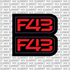 Sirris F43 fork decal — color option 4