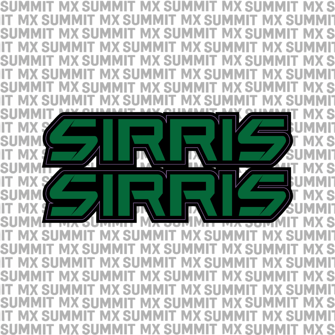 Sirris fork tube decals — finish comparison