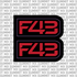 Sirris F43 fork decal — color option 5