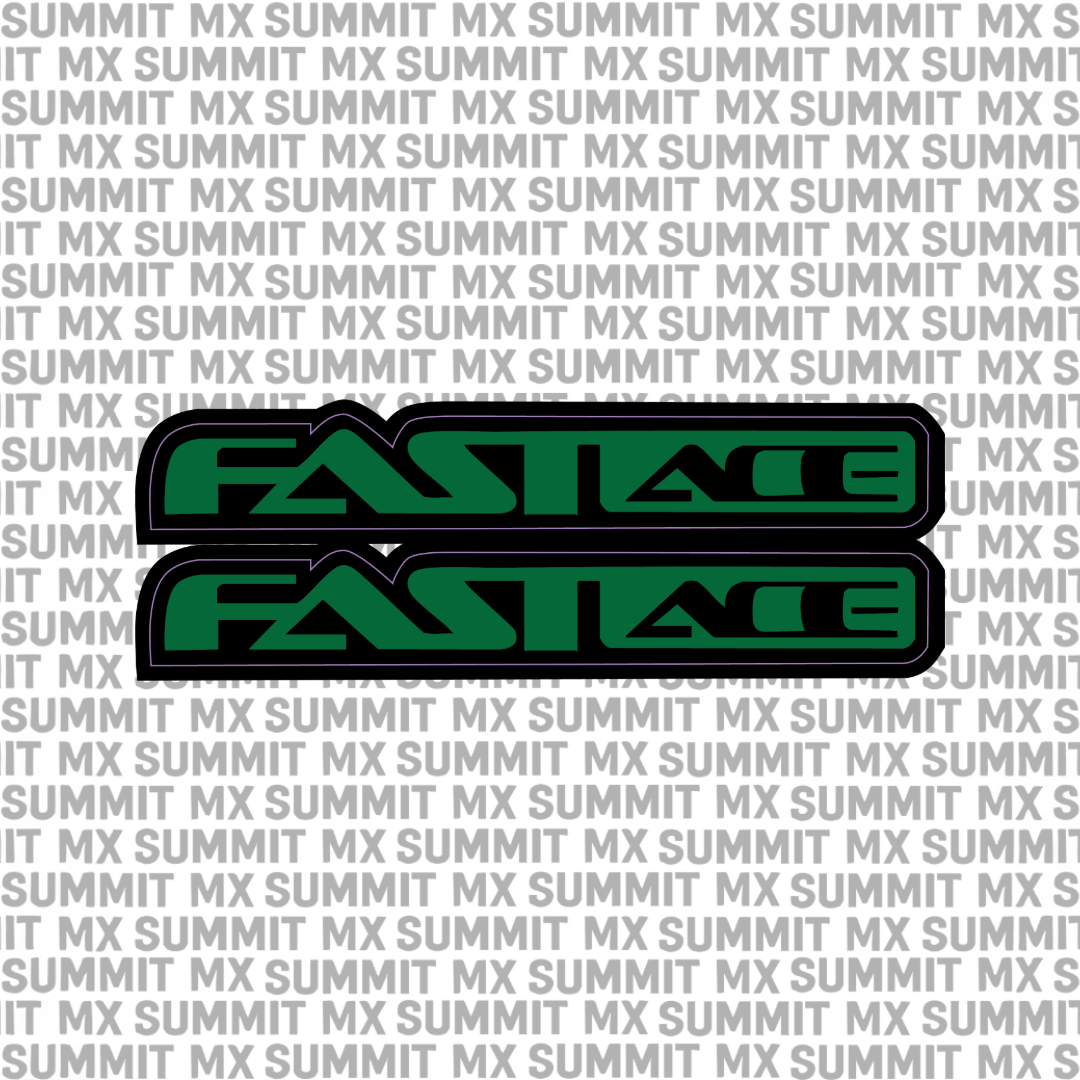 Fastace fork tube decals — finish comparison