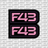 Sirris F43 fork decal — color option 7