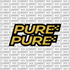 Pure fork tube decal — color option 1