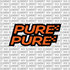 Pure fork tube decal — color option 2