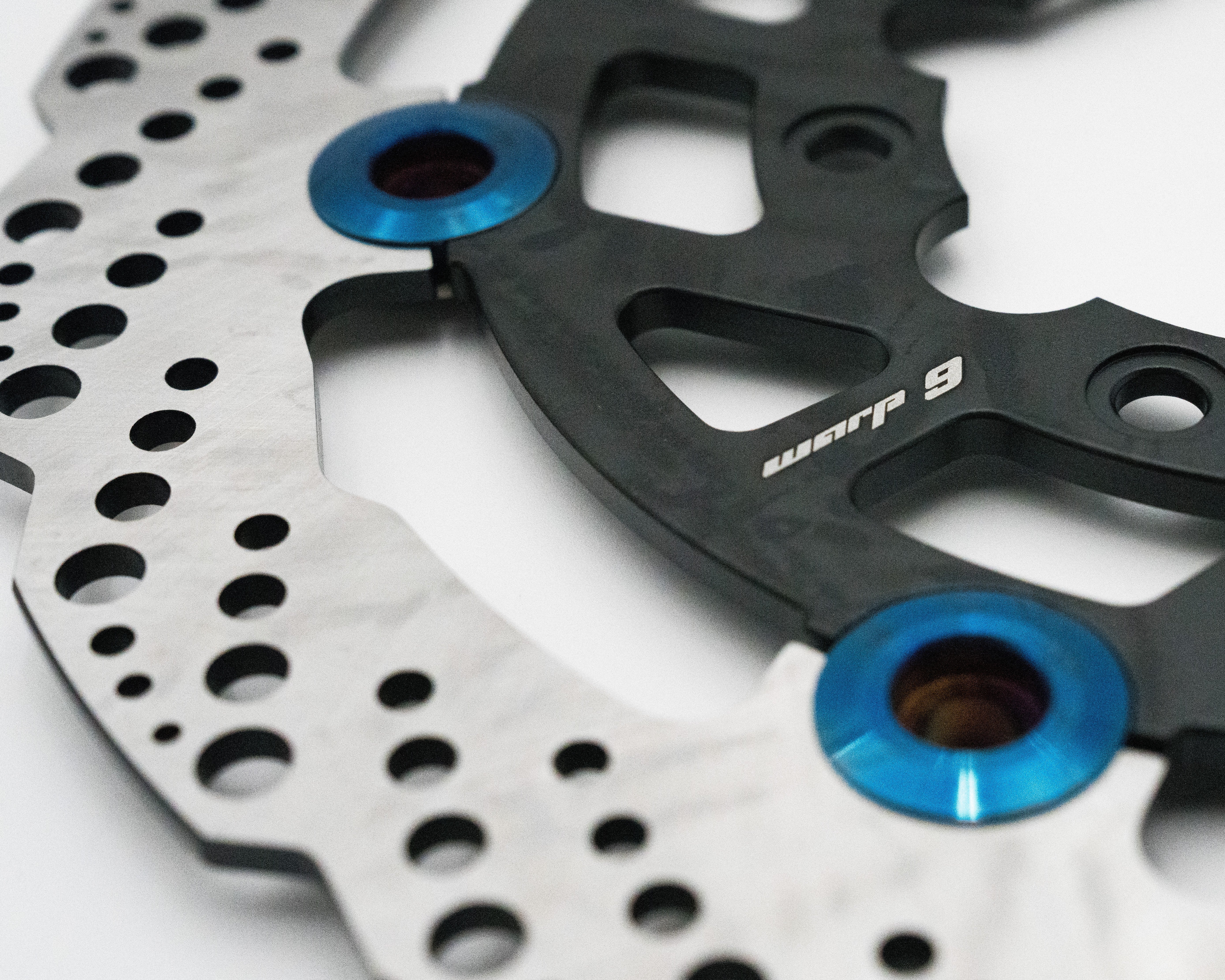 Warp 9 E-Ride Pro 3.0 brake rotor mounted on wheel hub