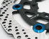 Warp 9 E-Ride Pro 3.0 brake rotor mounted on wheel hub