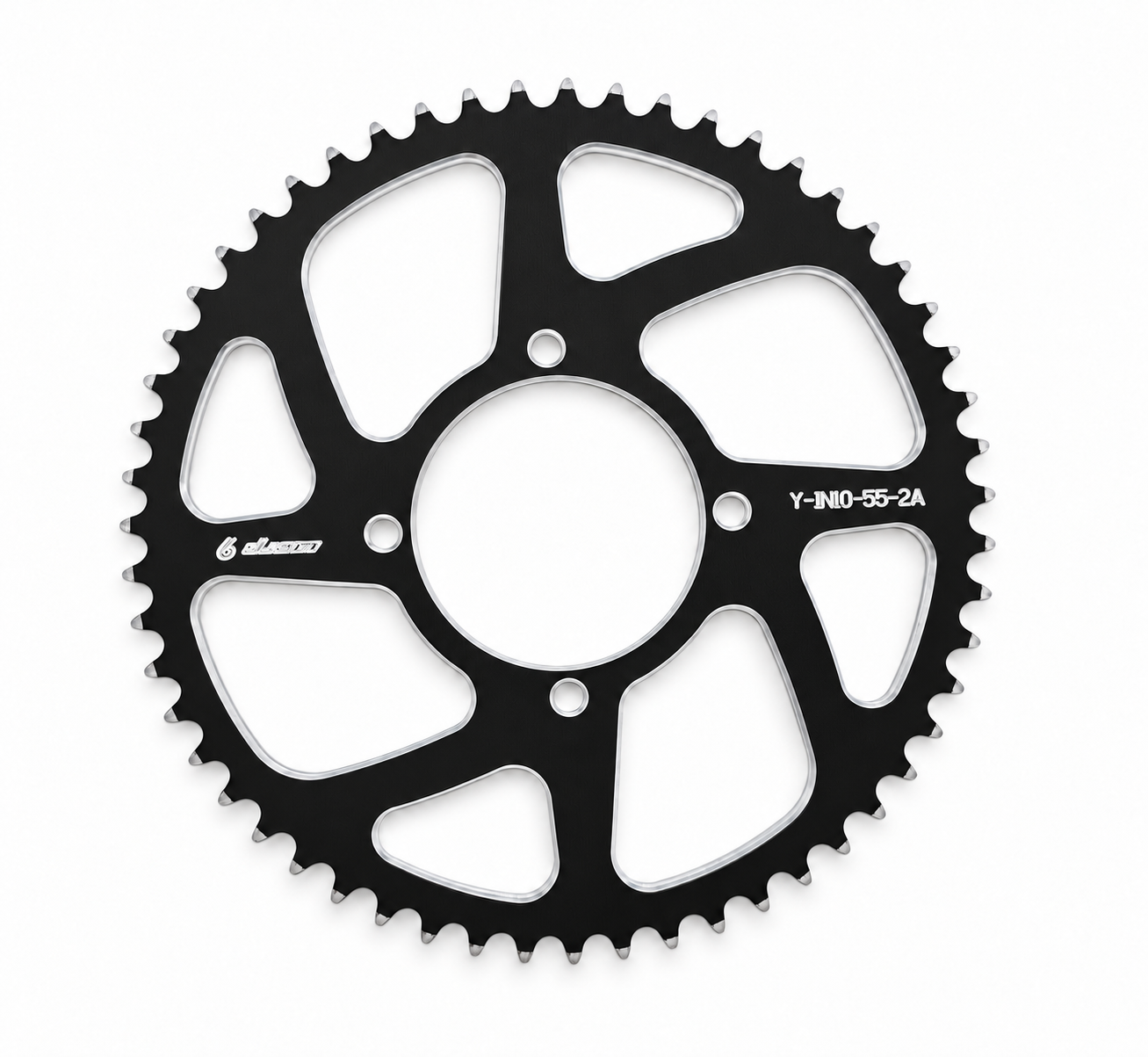 Warp 9 black anodized 7075-T6 aluminum 55 tooth rear sprocket