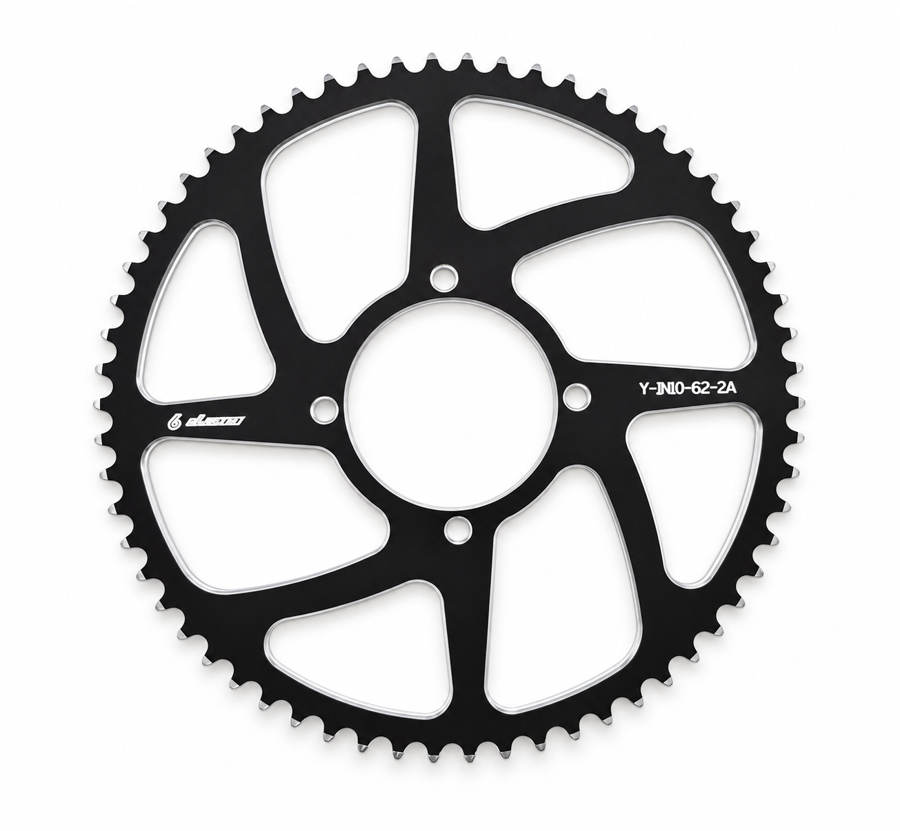 Warp 9 black anodized 7075-T6 aluminum 62 tooth rear sprocket