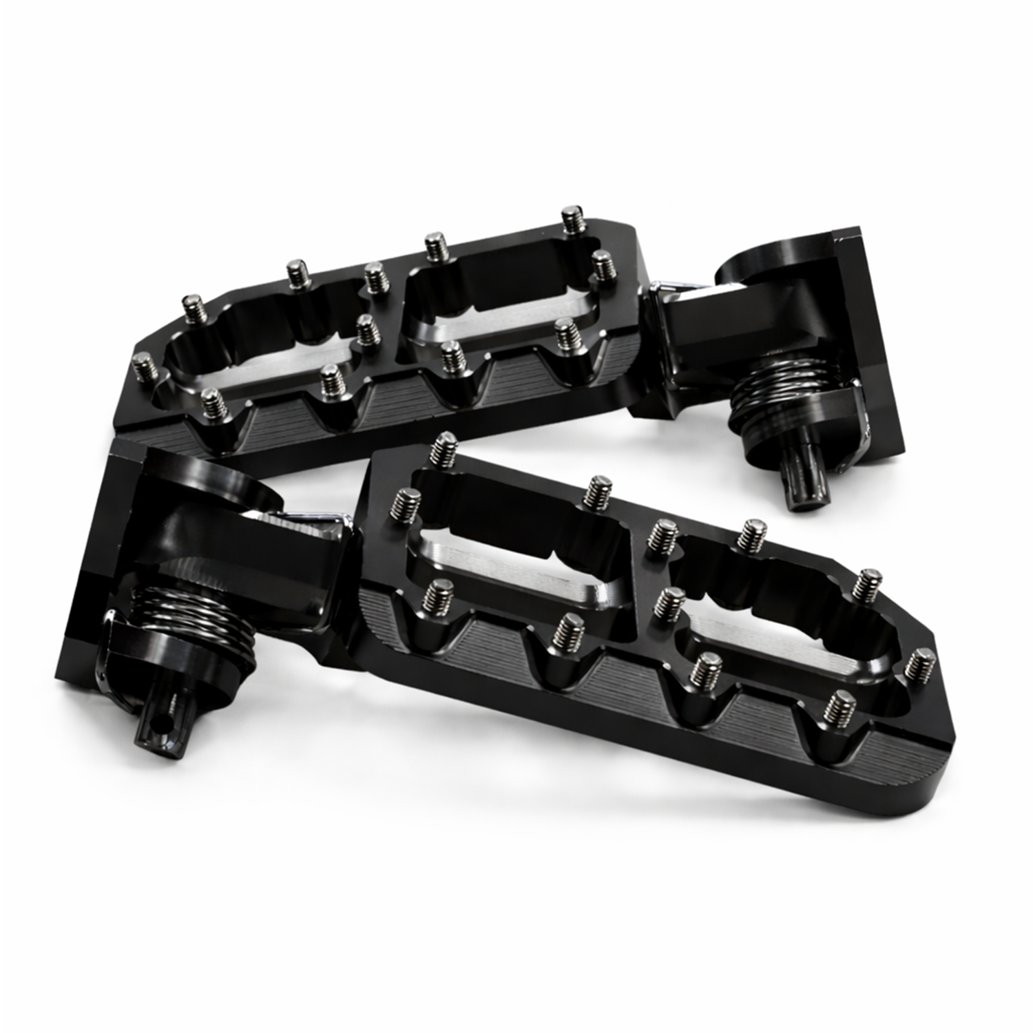 Black forged aluminum foot peg option for Tuttio and Yozma