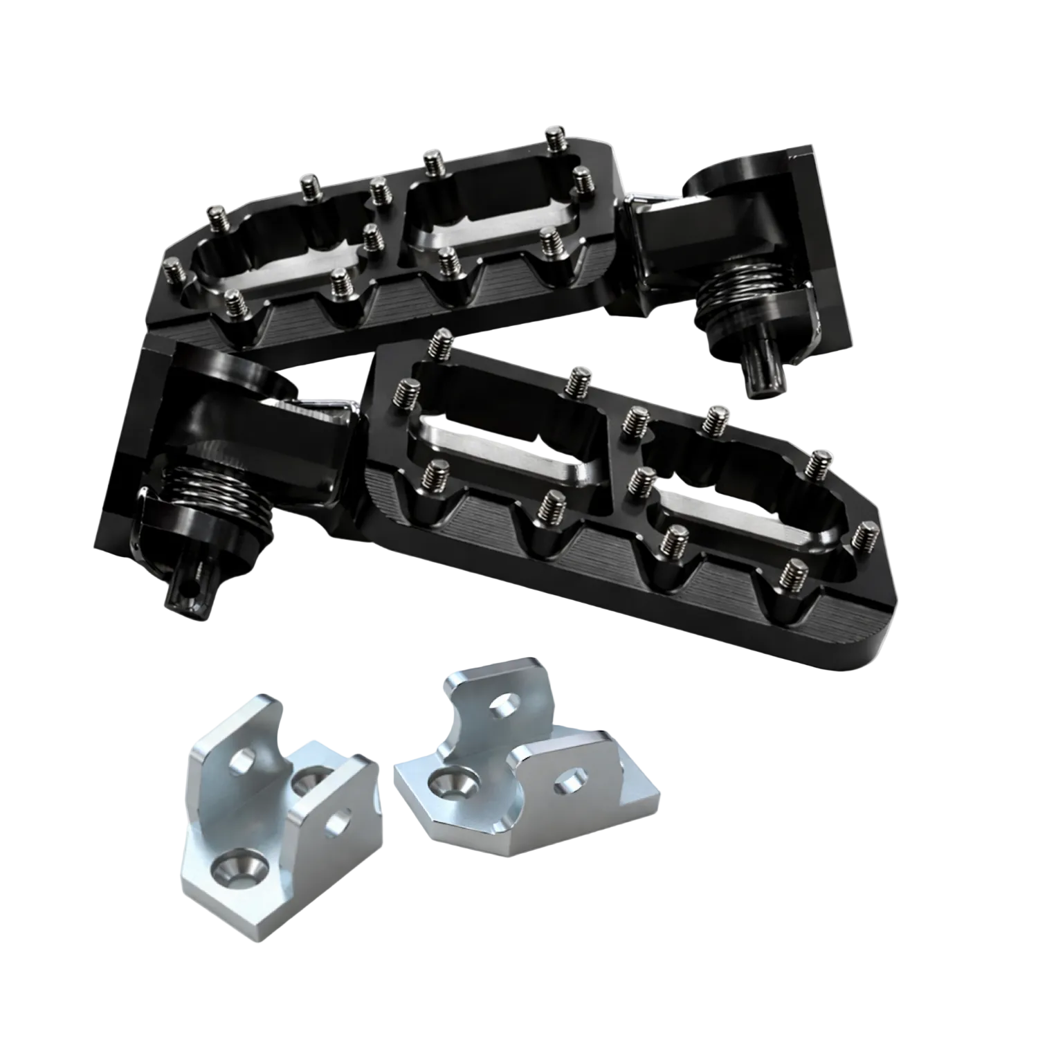 Spring, peg pin, and cotter pin included with the Tuttio foot pegs
