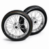 Complete 17in E-Moto Super Moto Wheelset (Chrome/Black) - 79Bike/Surron/E-Ride/Ventus