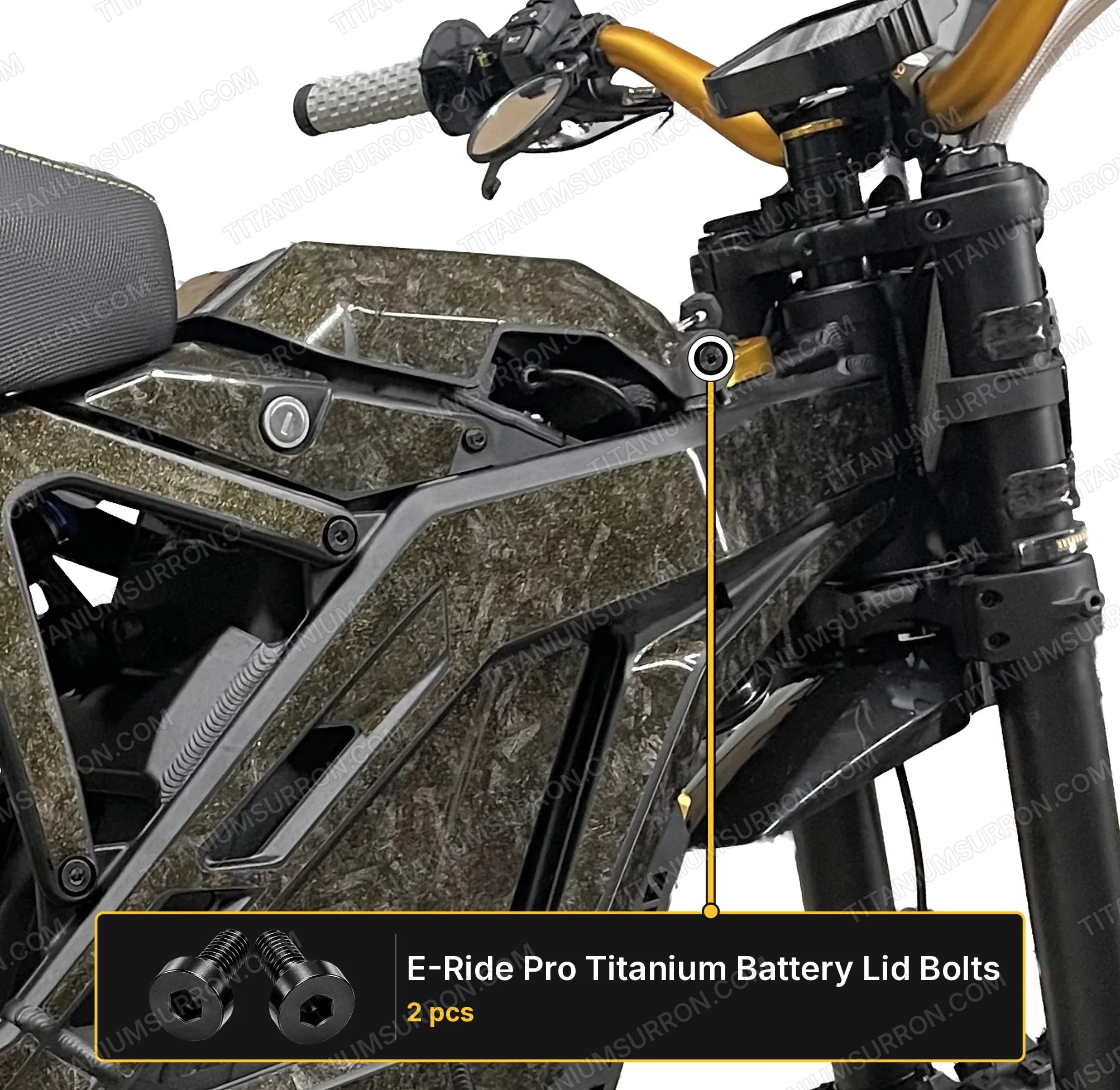 Titanium Battery Lid Bolts - E-Ride Pro