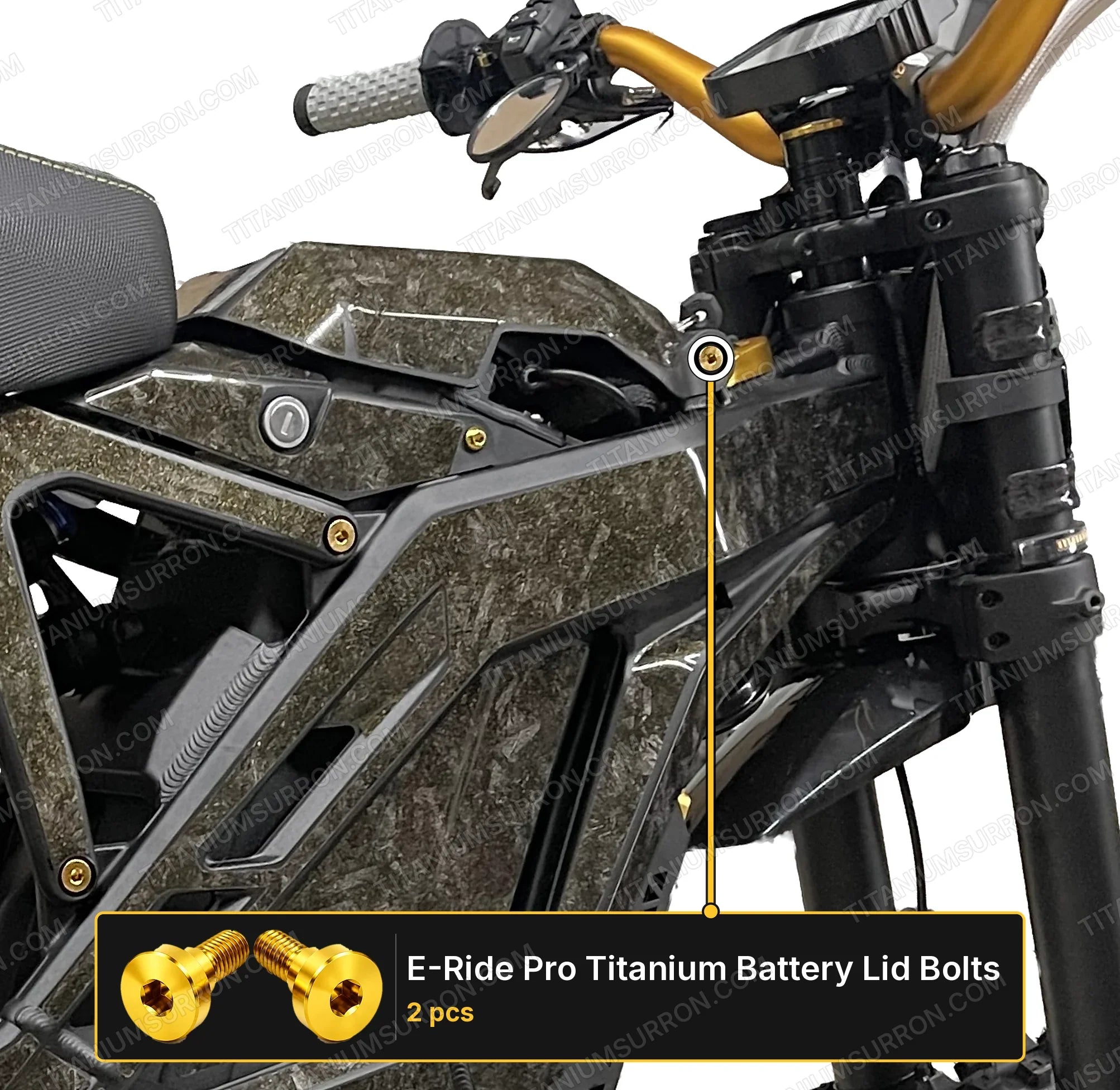 Titanium Battery Lid Bolts - E-Ride Pro