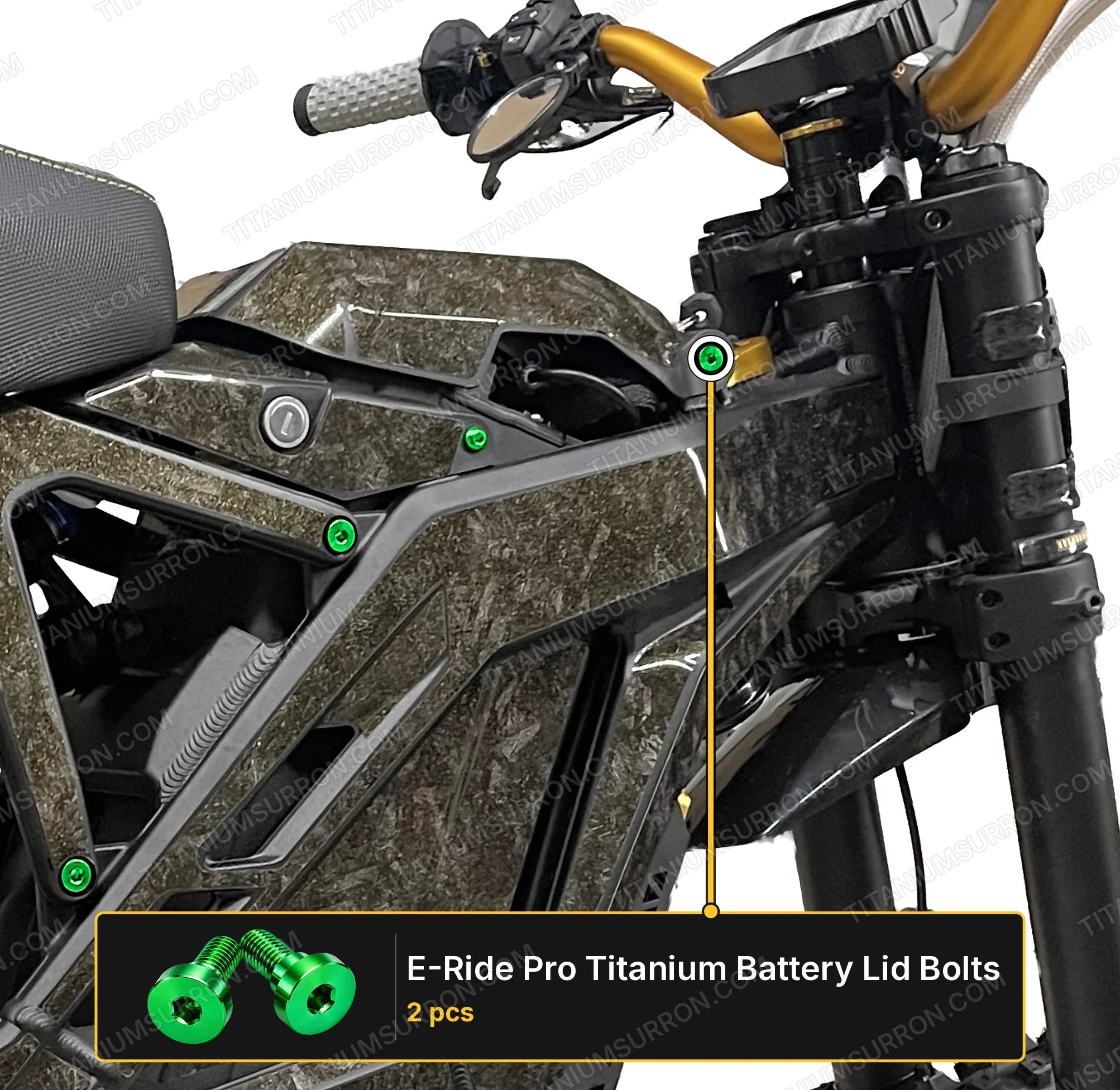 Titanium Battery Lid Bolts - E-Ride Pro