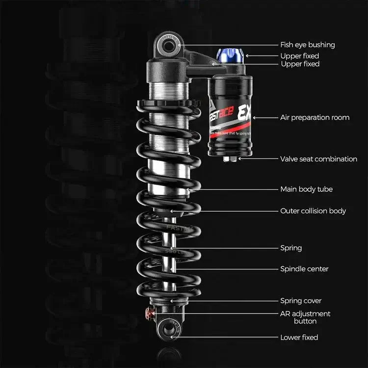 Fastace BDA53RC rear shock — adjuster detail
