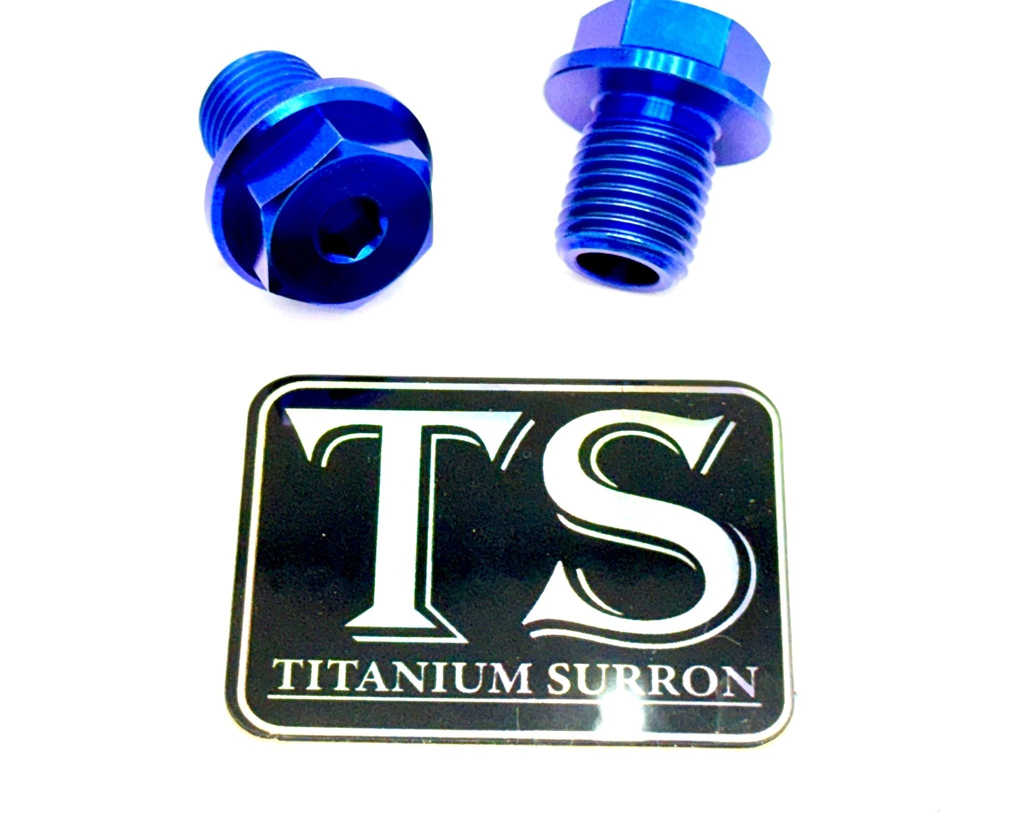 Titanium FastAce axle bolts — 6-point head detail