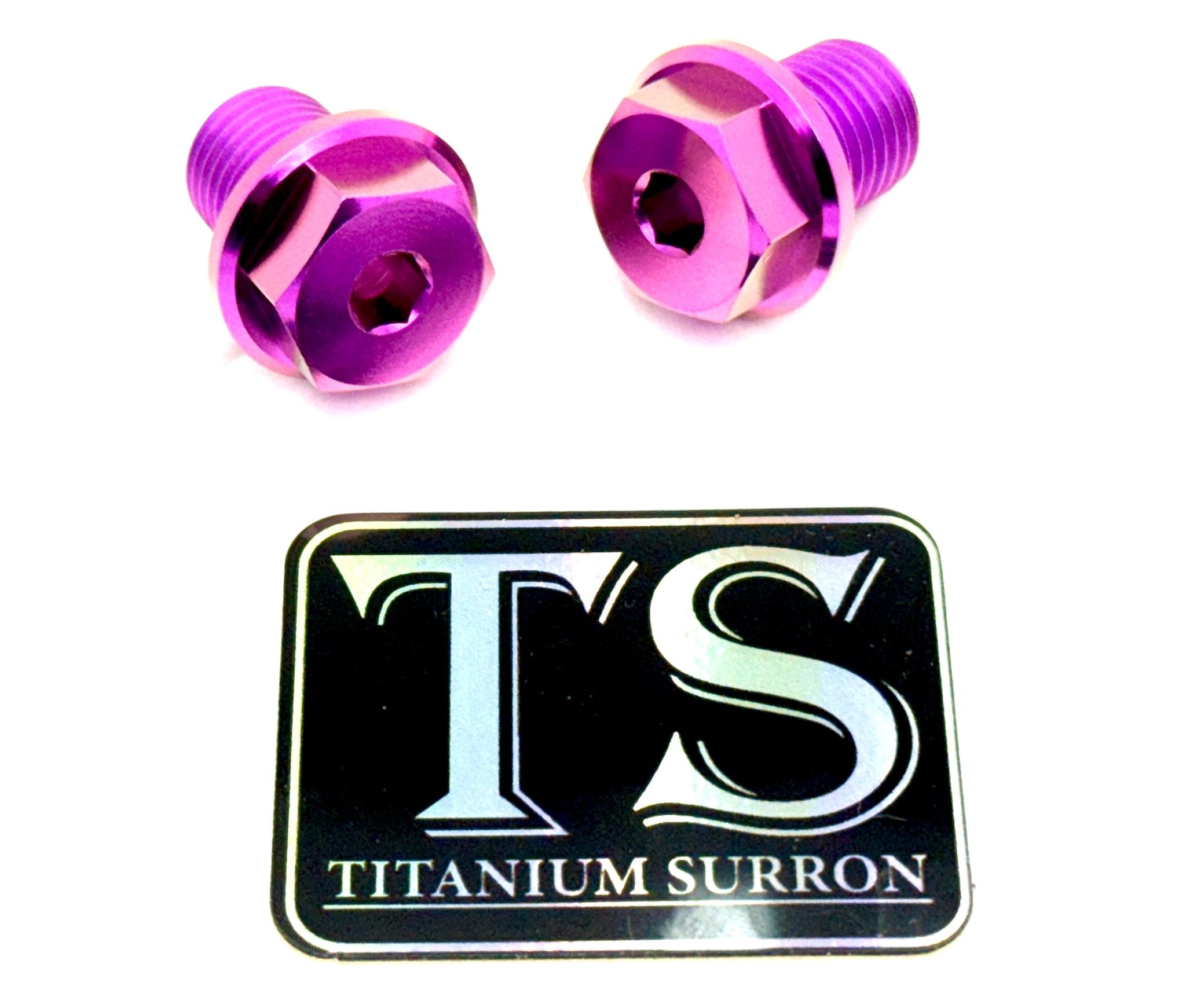 Titanium FastAce axle bolts — installed on axle