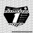 Finish Line Number Plate Decal