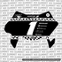 Finish Line Number Plate Decal