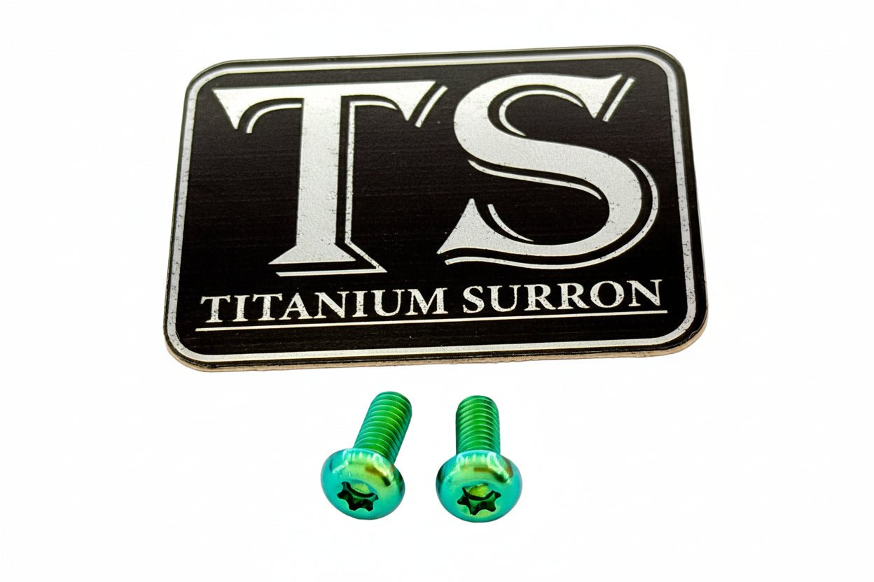 Formula reservoir titanium bolts, rainbow finish