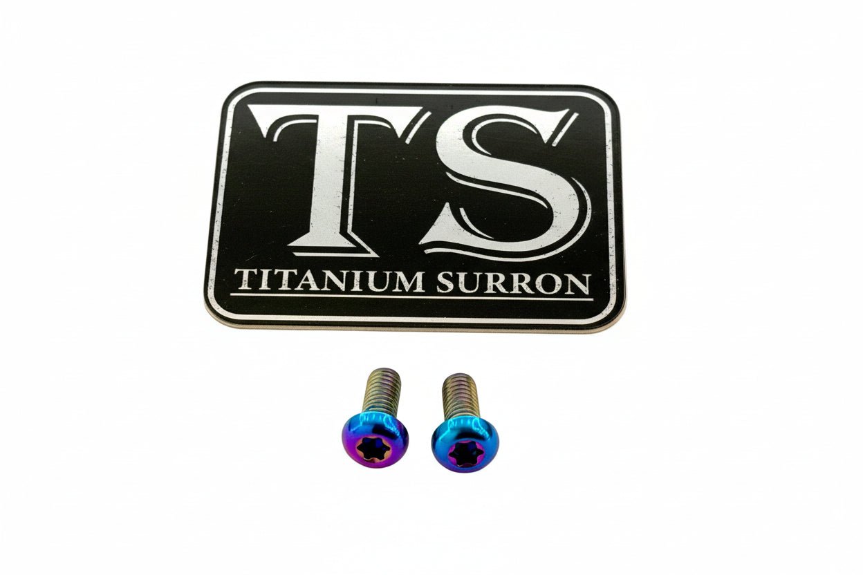 Titanium bolts installed on Formula reservoir cap