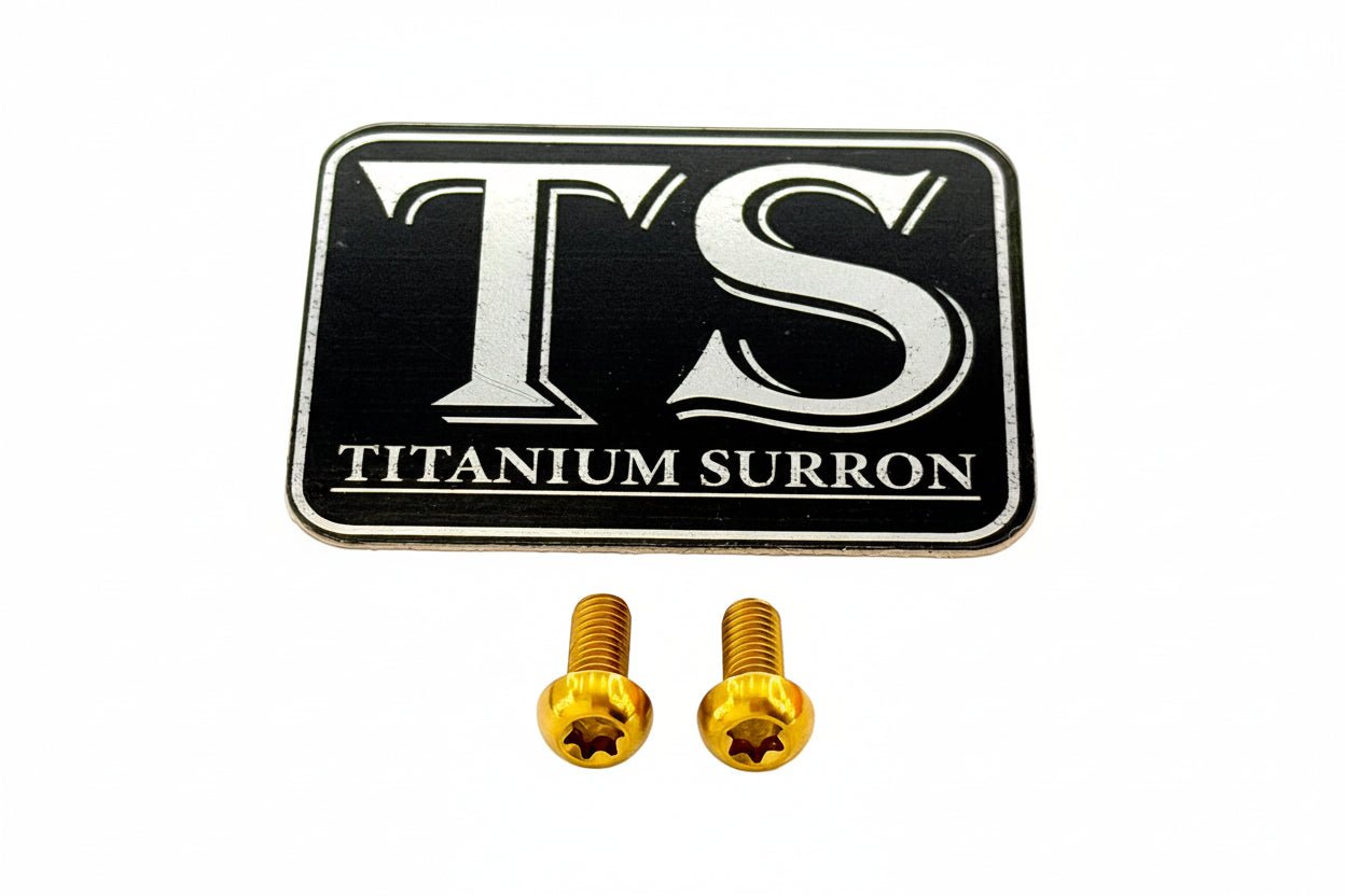 Formula reservoir titanium bolts, gold finish