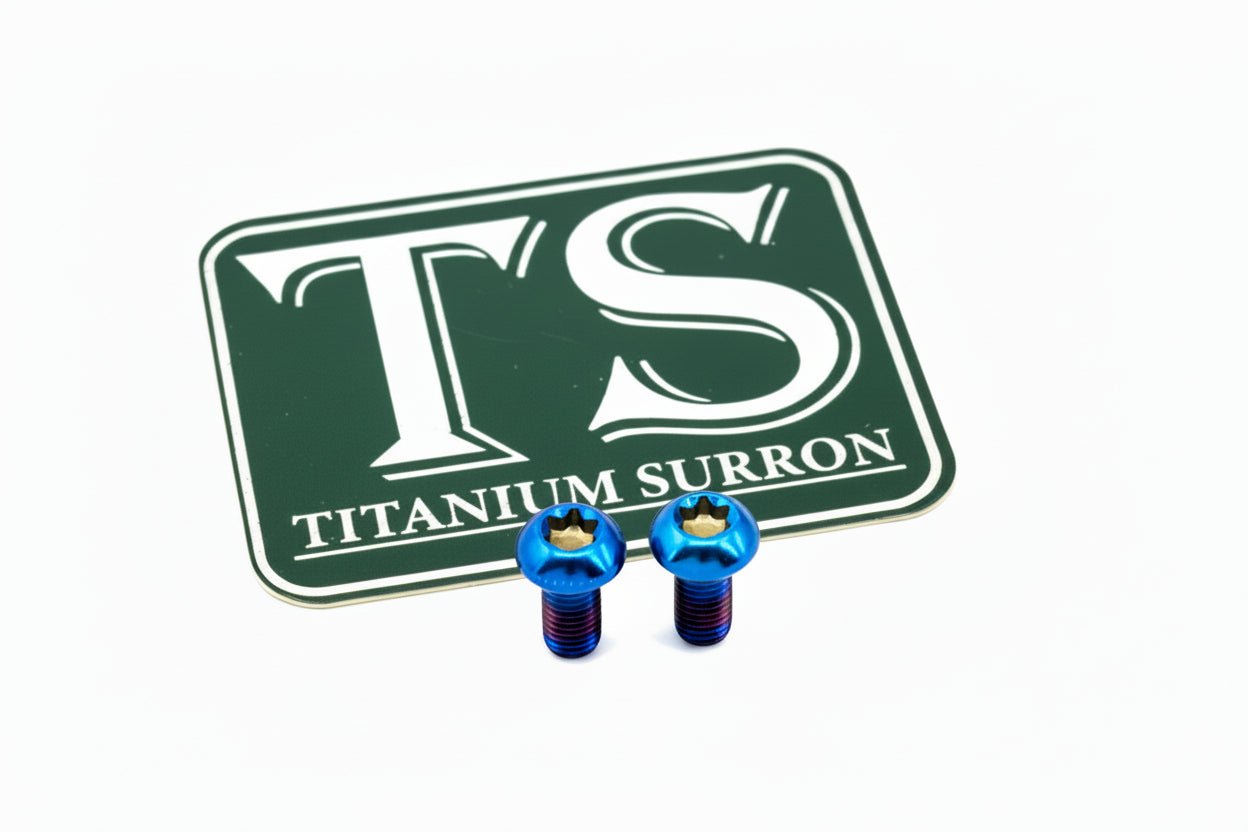 Formula reservoir titanium bolts, blue finish