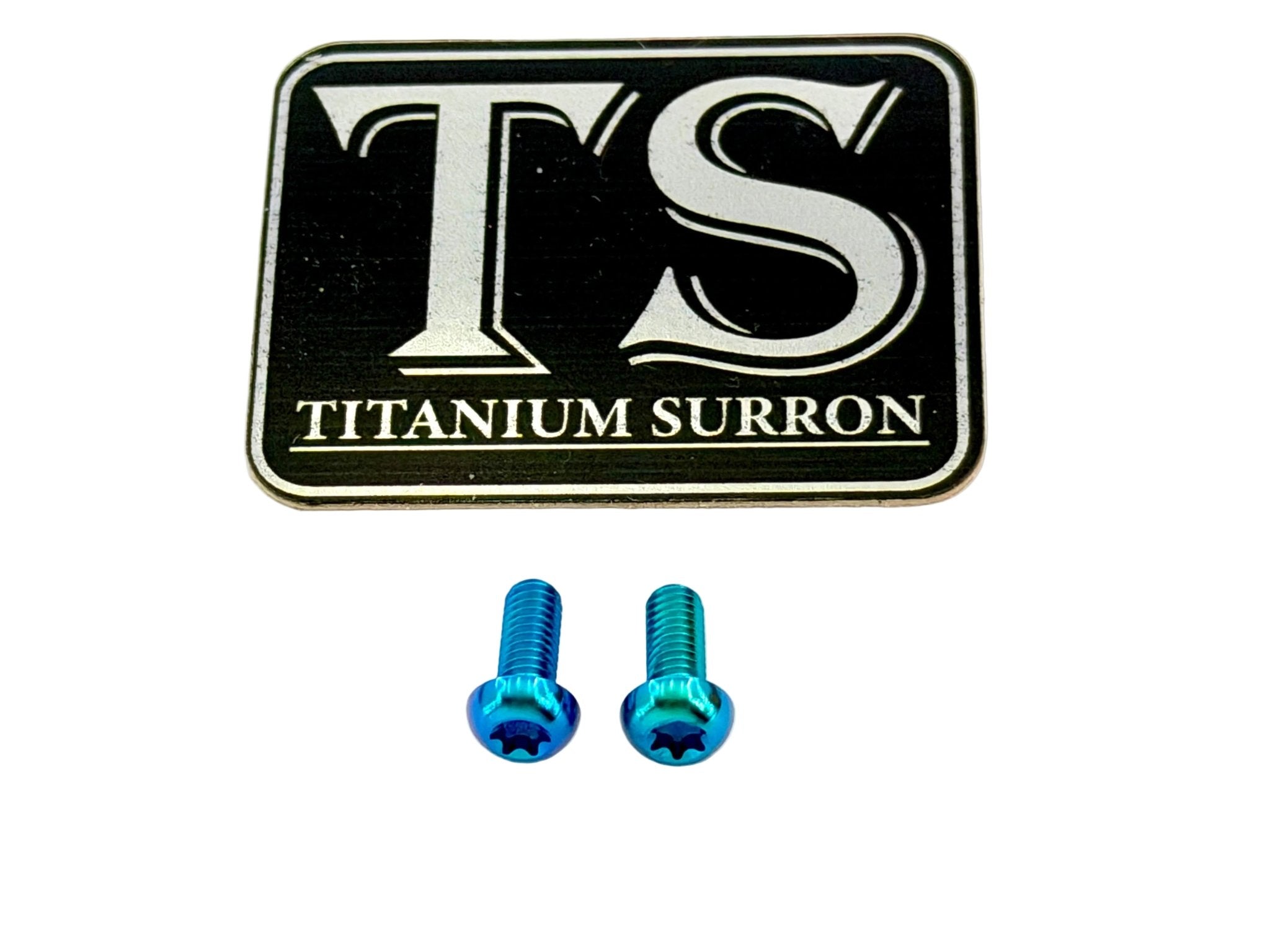Titanium reservoir cap bolt anodized finish detail
