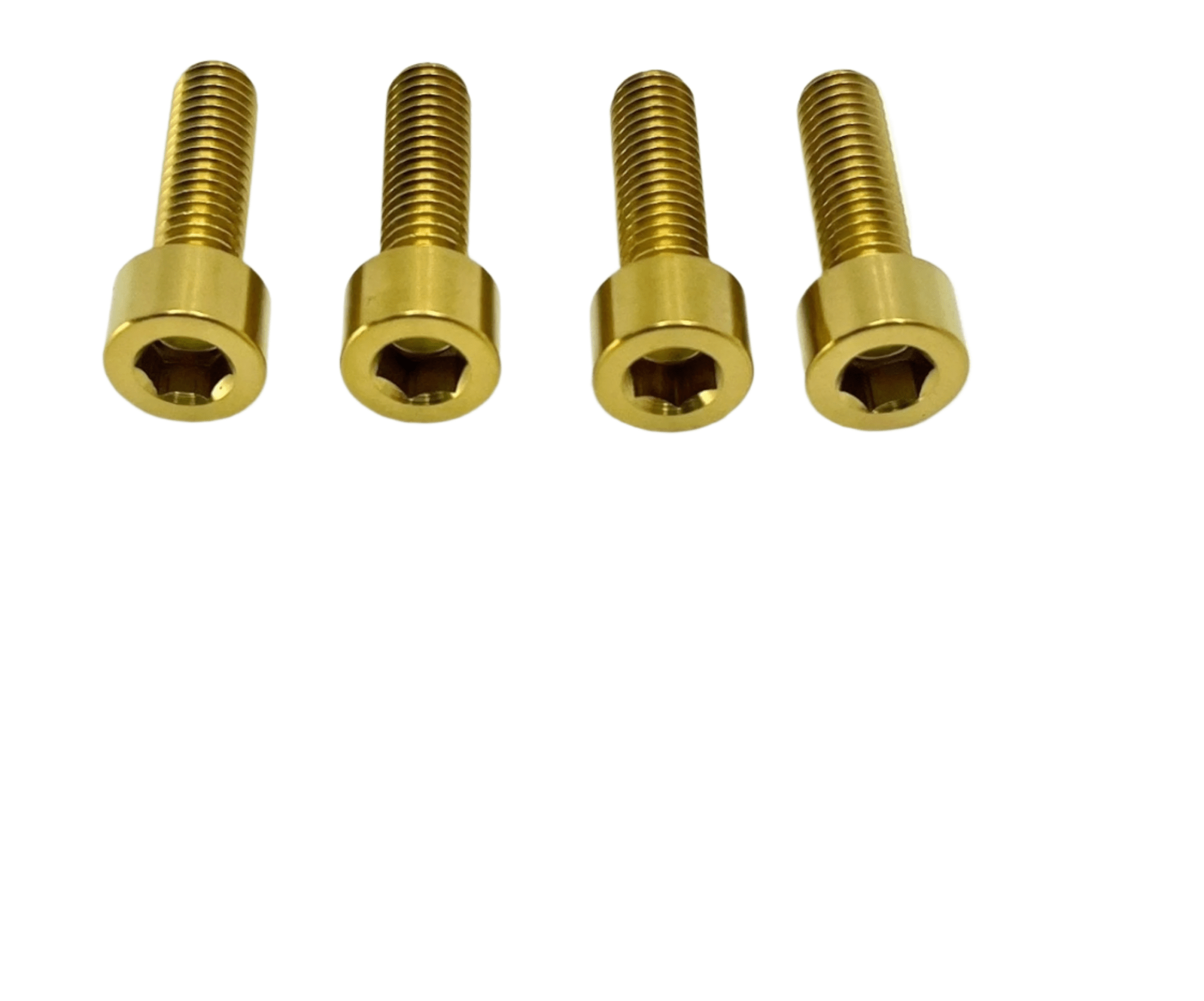 Titanium 30mm caliper bolts — side view
