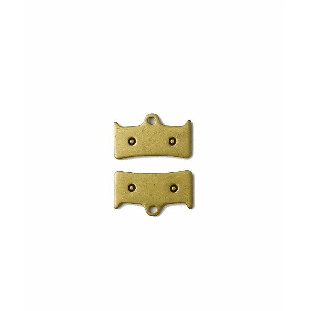 Copper sintered brake pads for Hope Tech — backing detail