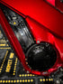 Talaria XXX rear fender wrapped in carbon fiber vinyl