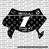 LV Decal for Ultra Bee Number Plate