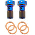M10 x 1.25 Titanium Banjo Bolt – Grade 5 ( 2 pack )