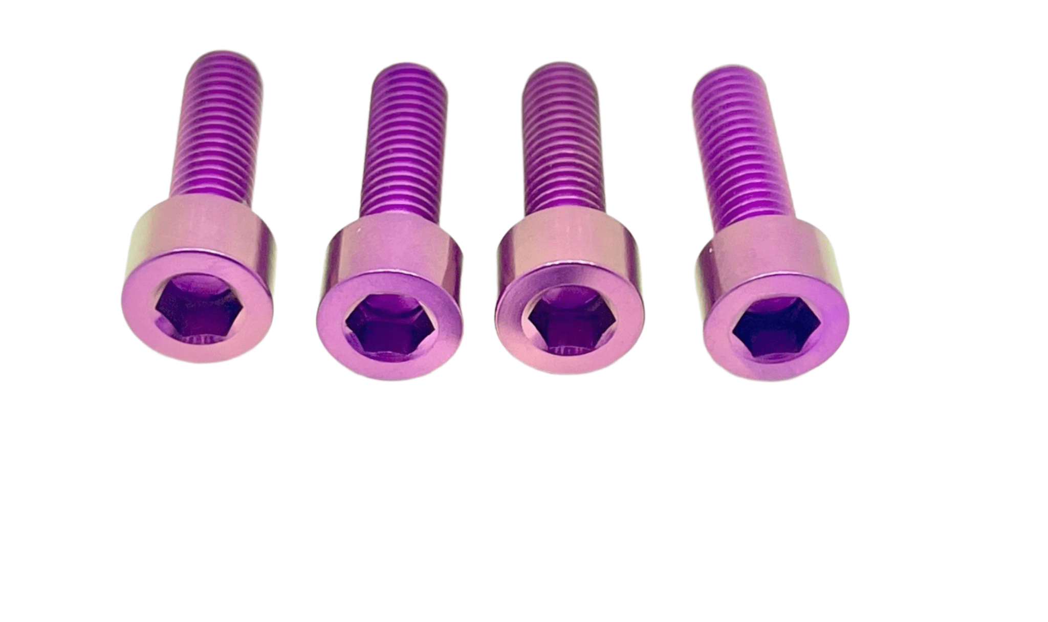 Titanium 20mm caliper bolts — detail view