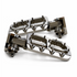 Silver CNC aluminum foot pegs for the Tuttio Soleil 01 and Yozma