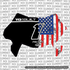 Stars & Stripes Full Color Decal for Ultra Bee Number Plate