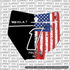 Stars & Stripes Full Color Decal for KTM 85 Number Plate