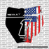 Stars & Stripes Full Color Decal for KTM 65 Number Plate