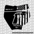 Stars & Stripes Number Plate Decal