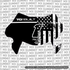 Stars & Stripes Number Plate Decal