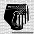 Stars & Stripes Number Plate Decal