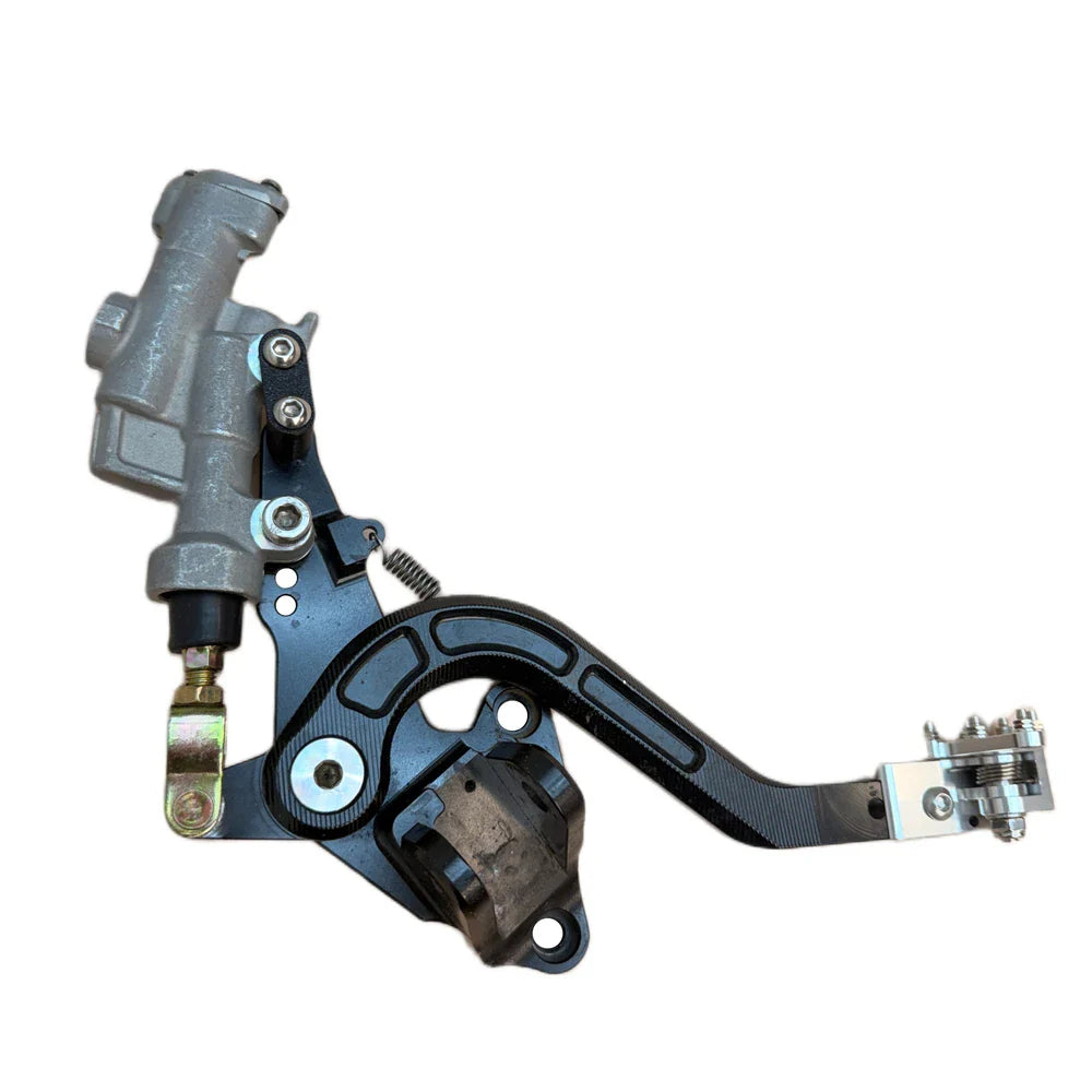 YZ250 foot brake master cylinder — cast aluminum body detail
