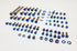 Warp 9 full titanium chassis bolt kit laid out for Talaria Sting MX3