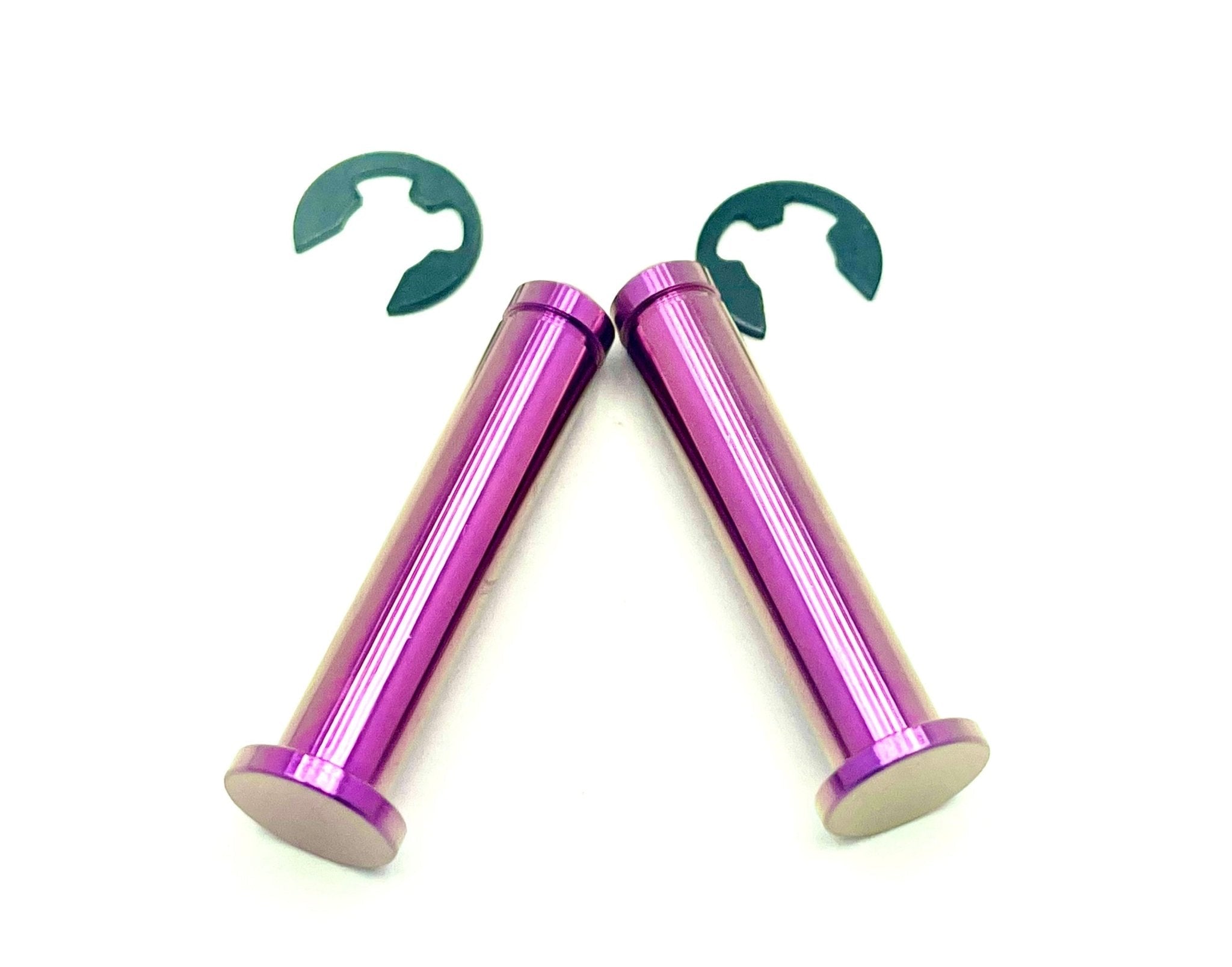 Titanium battery lid pins — color option