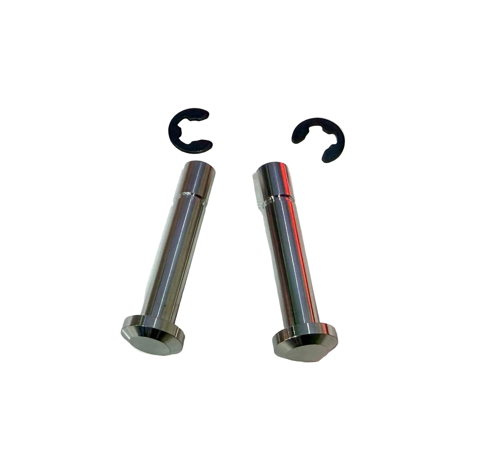 Titanium battery lid pins — detail view
