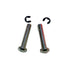 Titanium battery lid pins — detail view