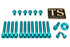 Titanium Bolt Kit for Sirris F43 Fork (22 Pieces)