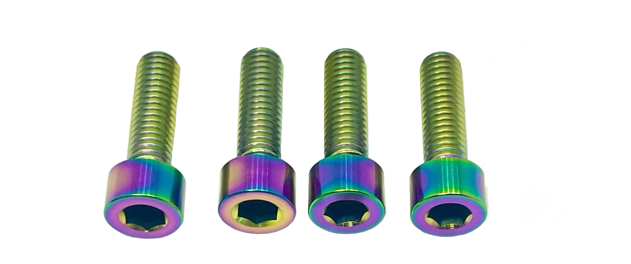 Titanium controller mount bolts for e-moto — installed on controller