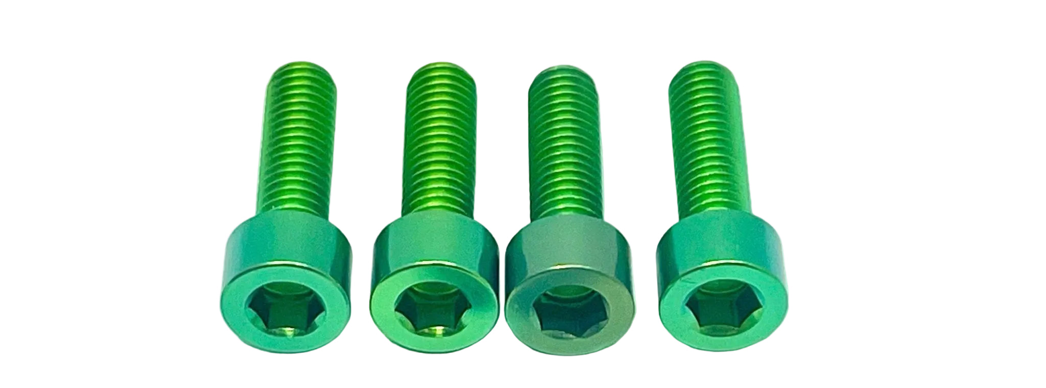 Titanium controller mount bolts for e-moto — detail view
