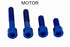 Titanium motor bolts for E-Ride Pro — installed on motor